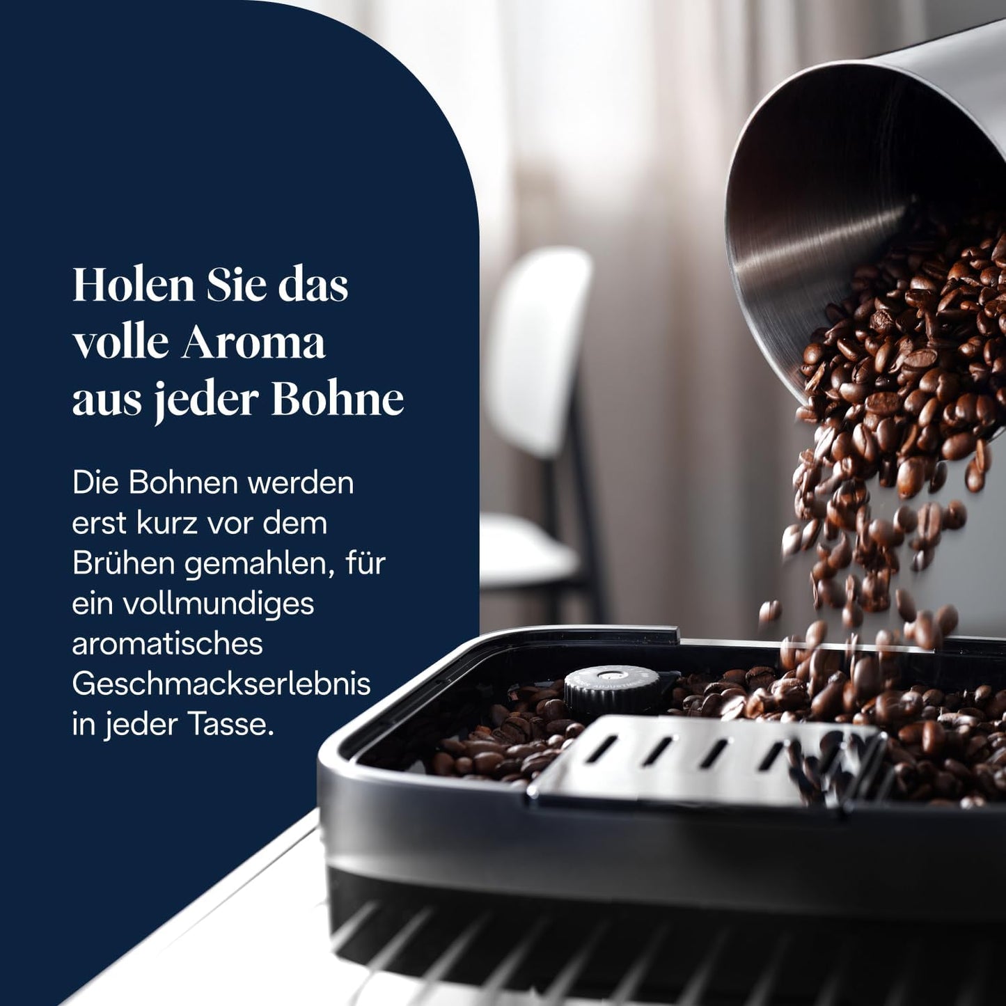 Magnifica Evo (ECAM292.81.SB) - Kaffeevollautomat mit Vollautomatischem cremigen Milchschaum, 7 One-Touch-Getränke, Cappuccino & Espresso,Soft-Touch-Bedienfeld, Silber
